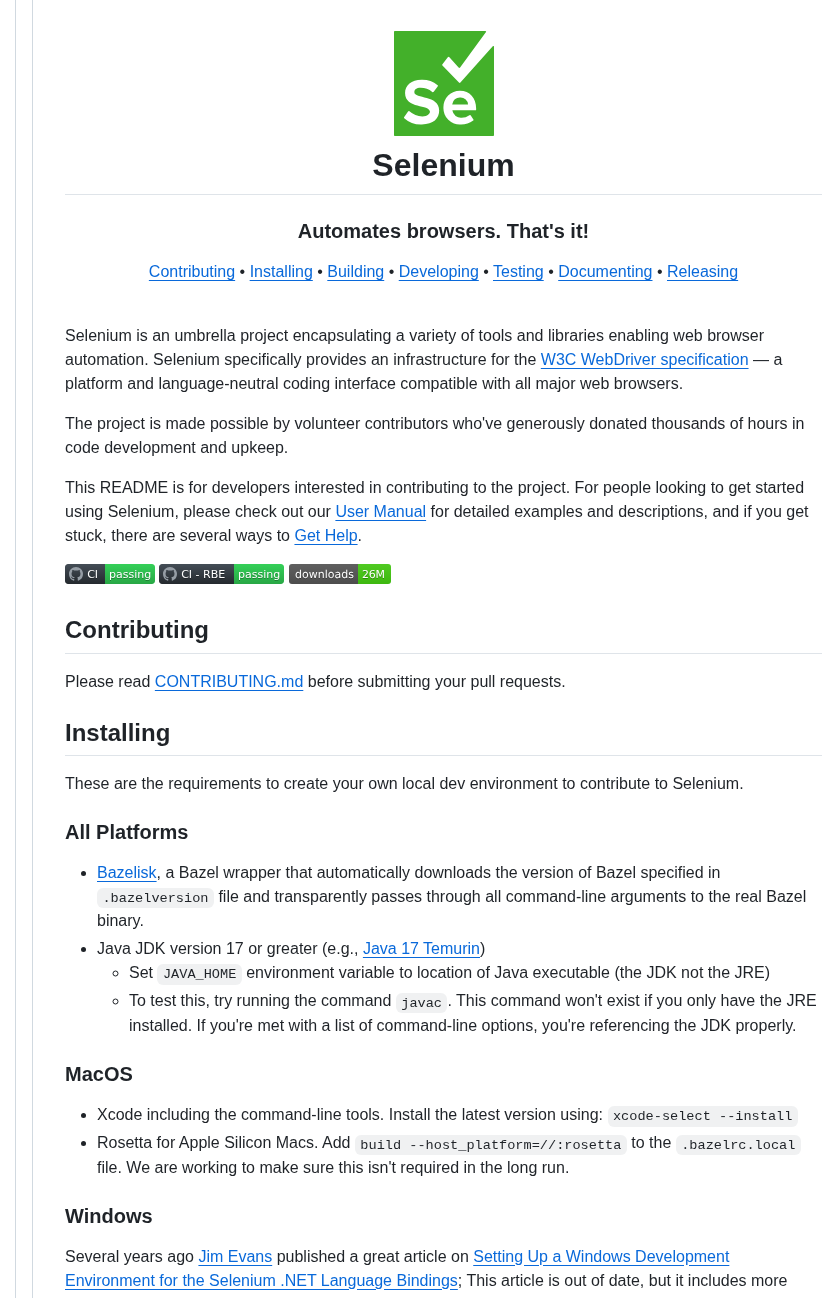 Seleniumhq Selenium screenshot