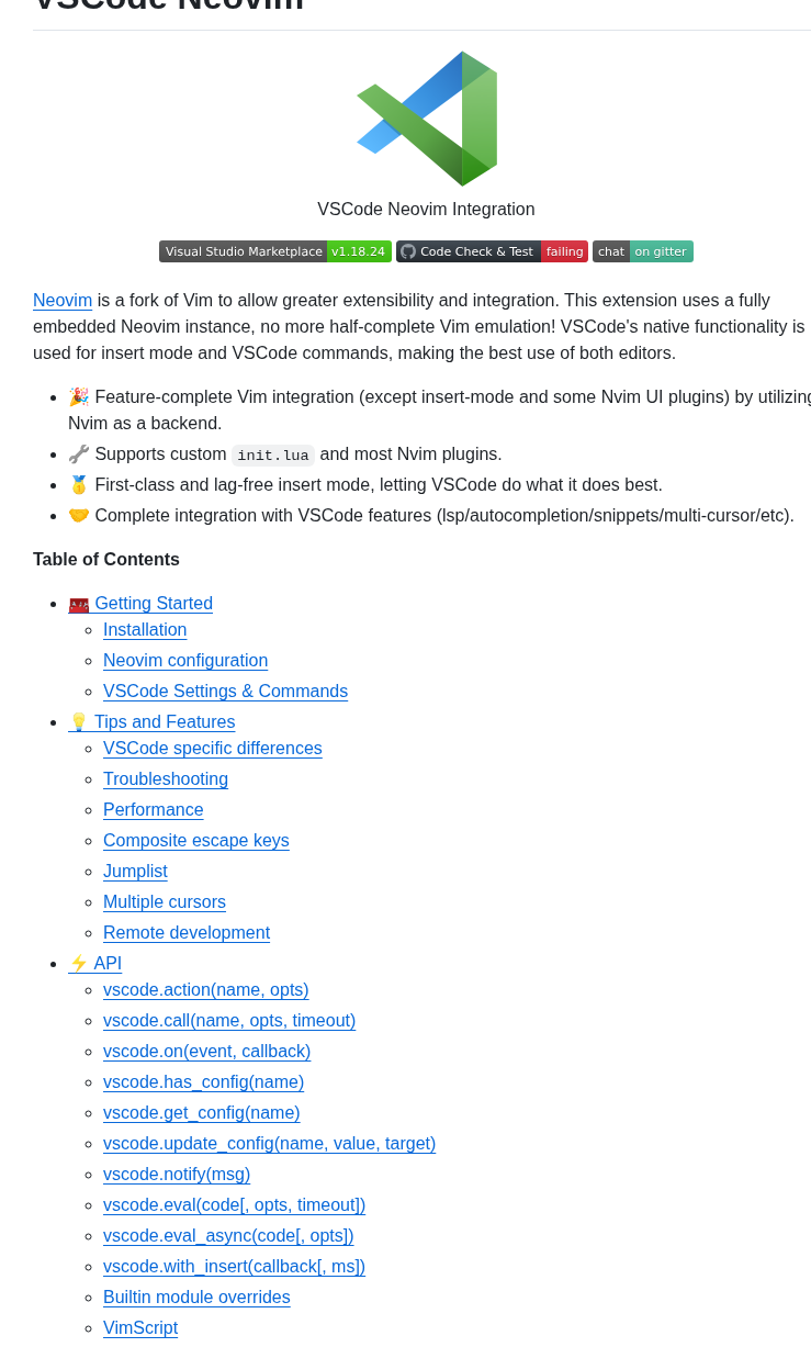 Vscode Neovim Vscode Neovim screenshot