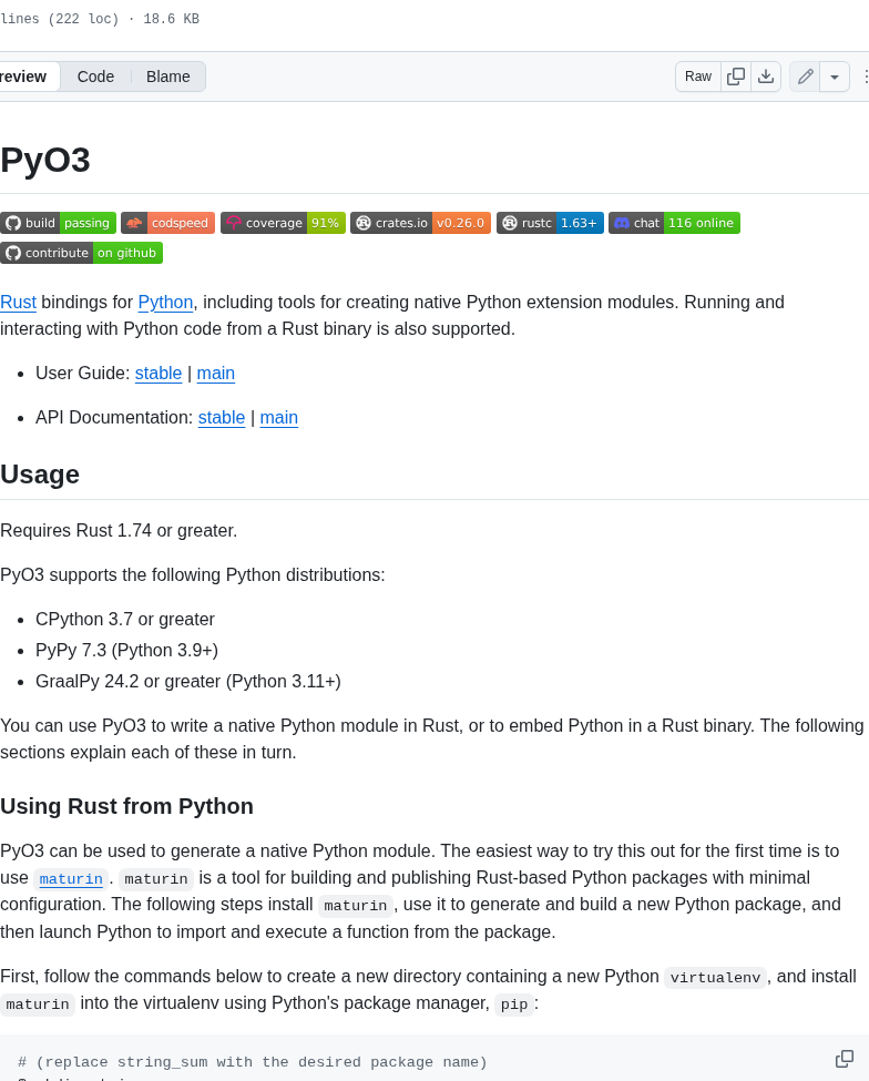 Pyo3 Pyo3 screenshot