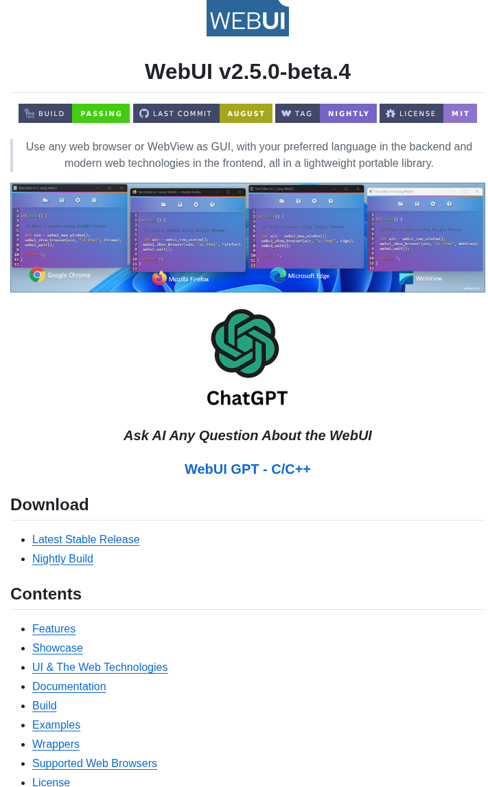 Webui Dev Webui screenshot