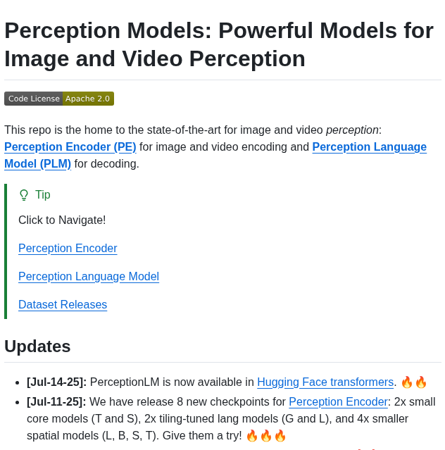Facebookresearch Perception_models screenshot