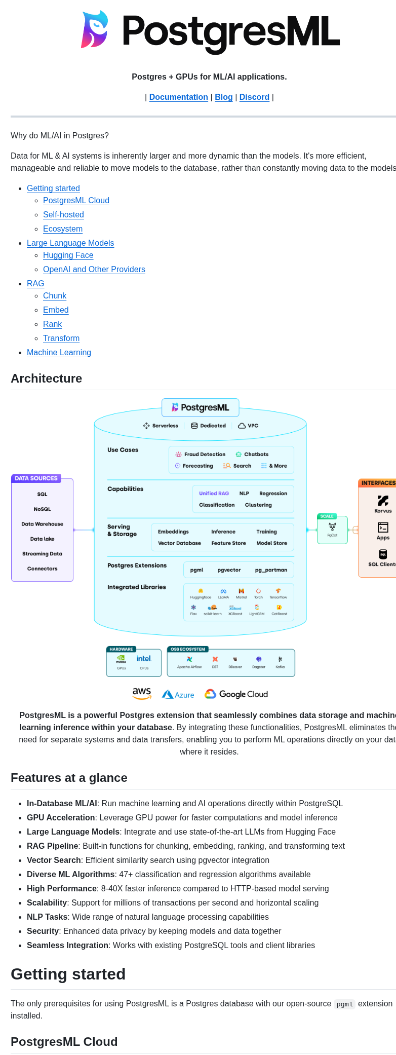 Postgresml Postgresml screenshot