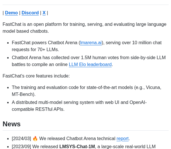 Lm Sys Fastchat screenshot