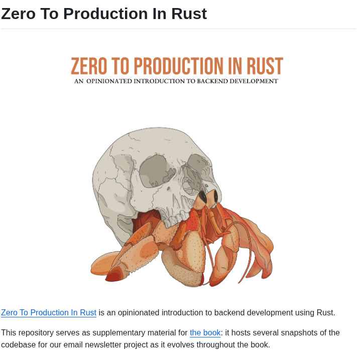 Lukemathwalker Zero To Production screenshot