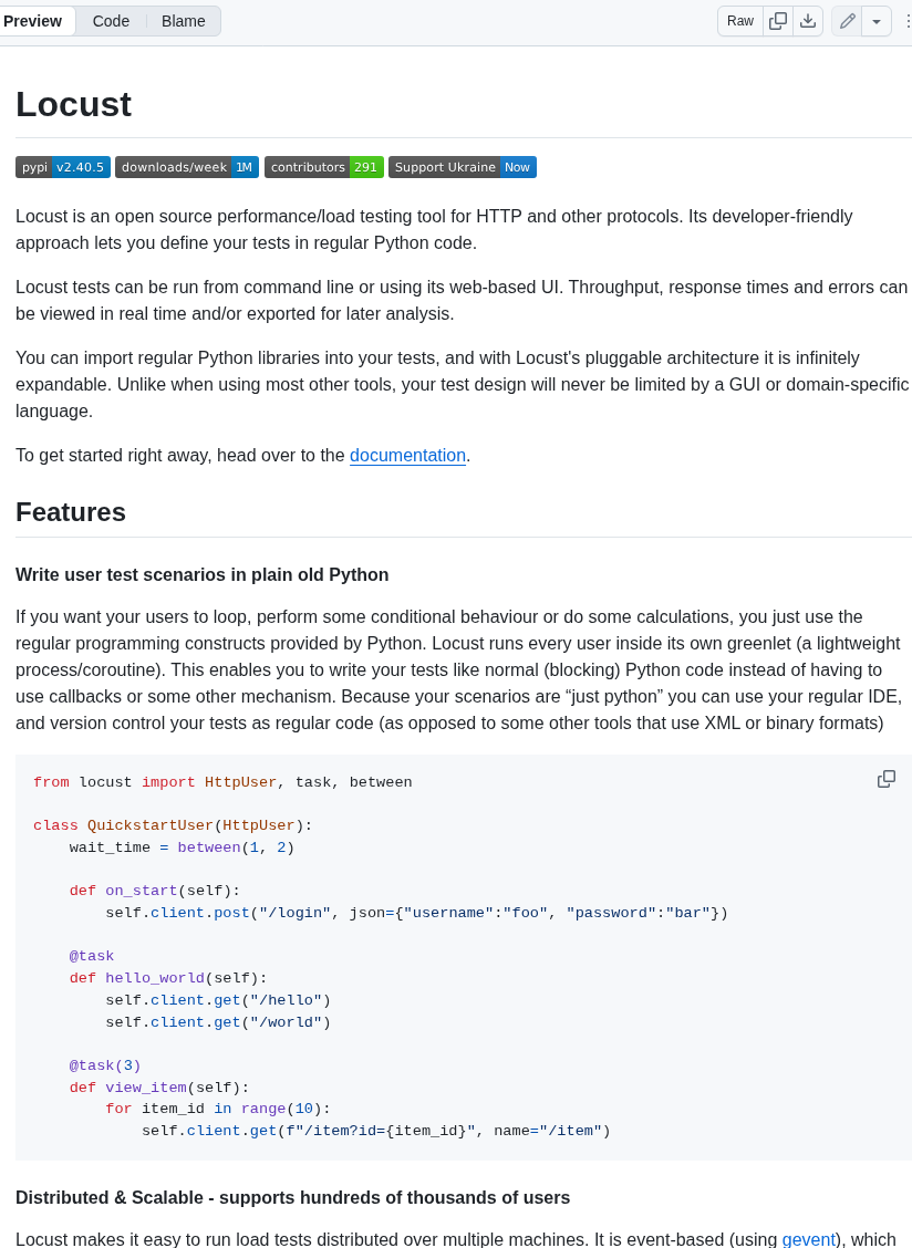 Locustio Locust screenshot