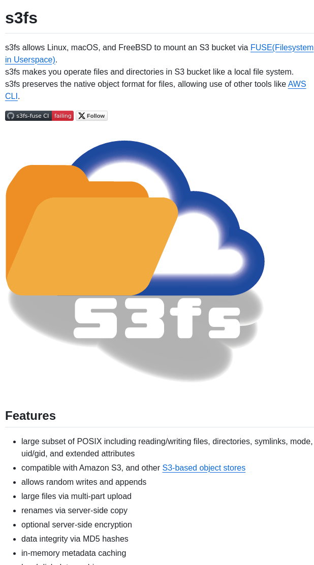 S3fs Fuse S3fs Fuse screenshot