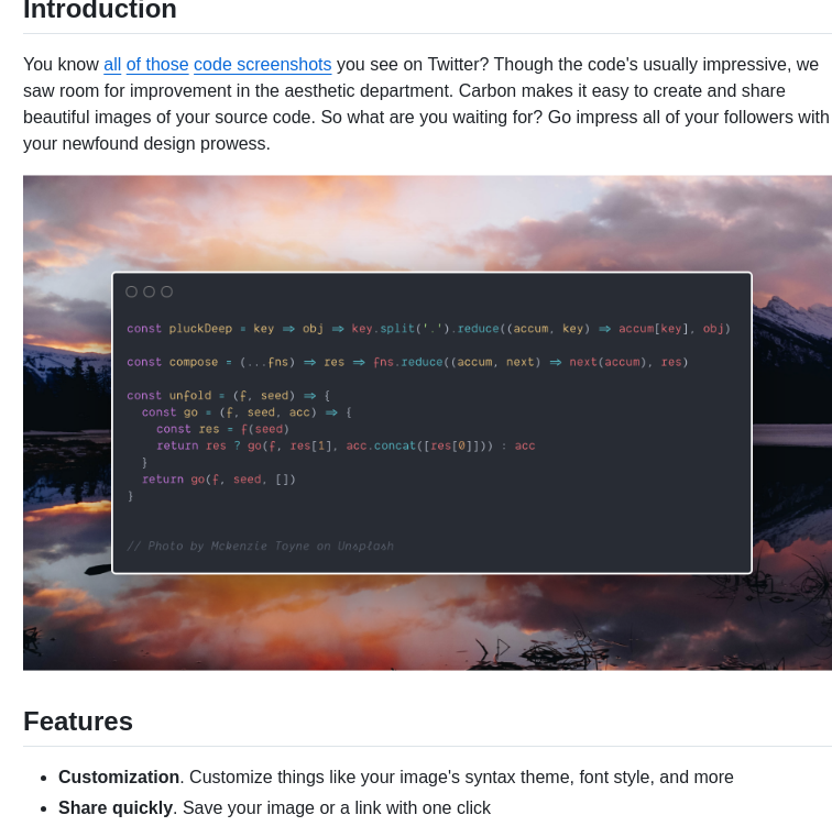 Carbon App Carbon screenshot