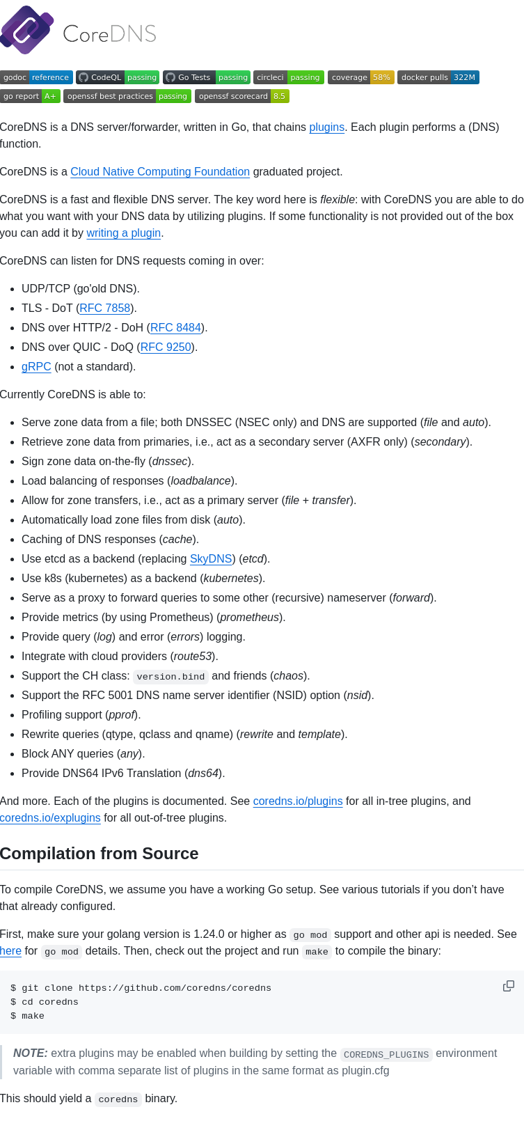 Coredns Coredns screenshot