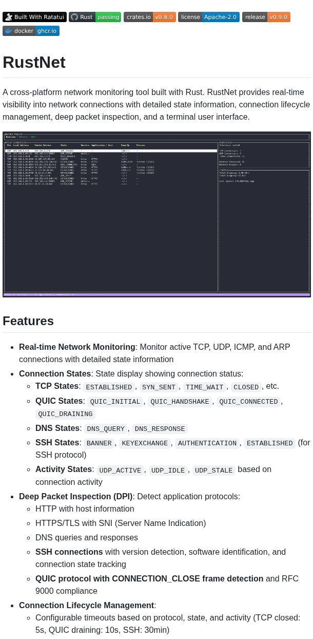 Domcyrus Rustnet screenshot