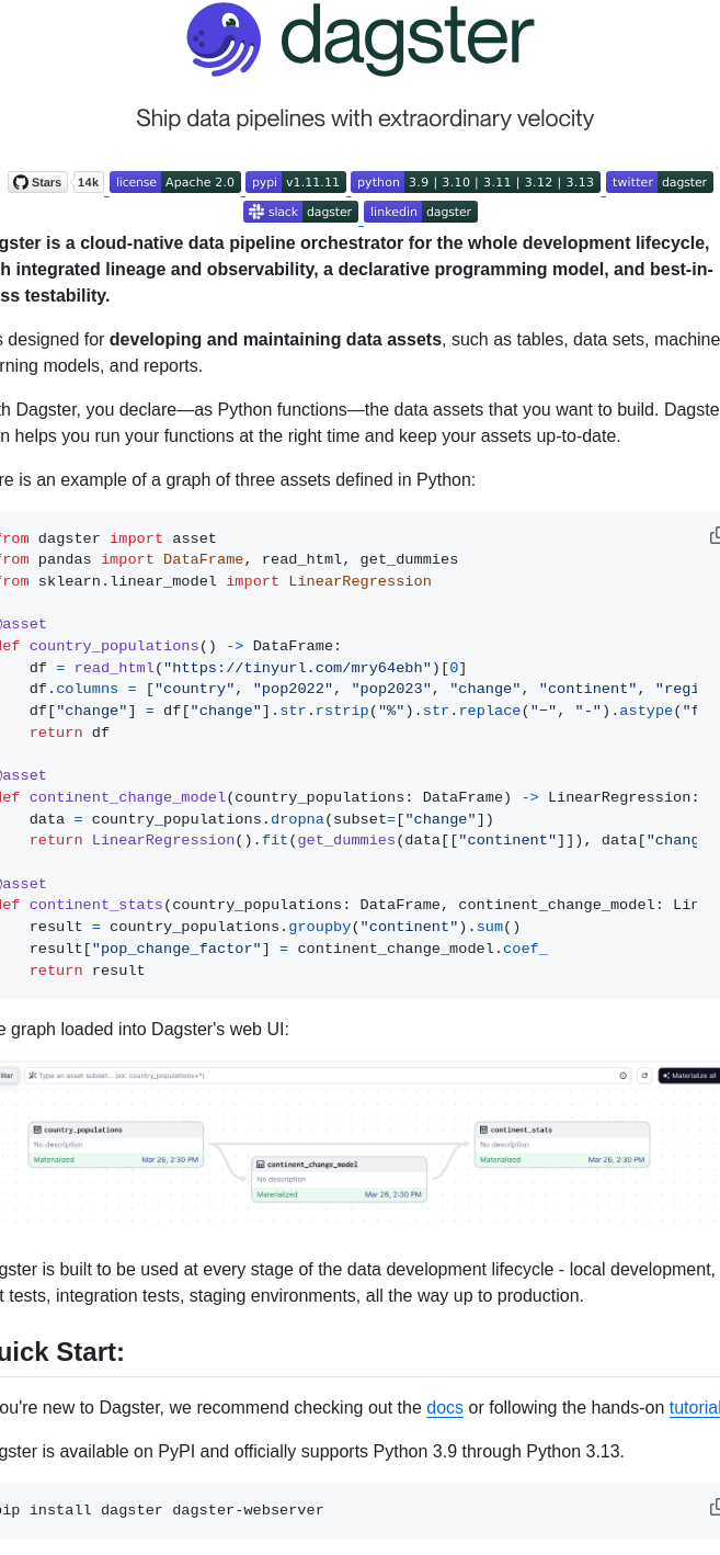 Dagster Io Dagster screenshot