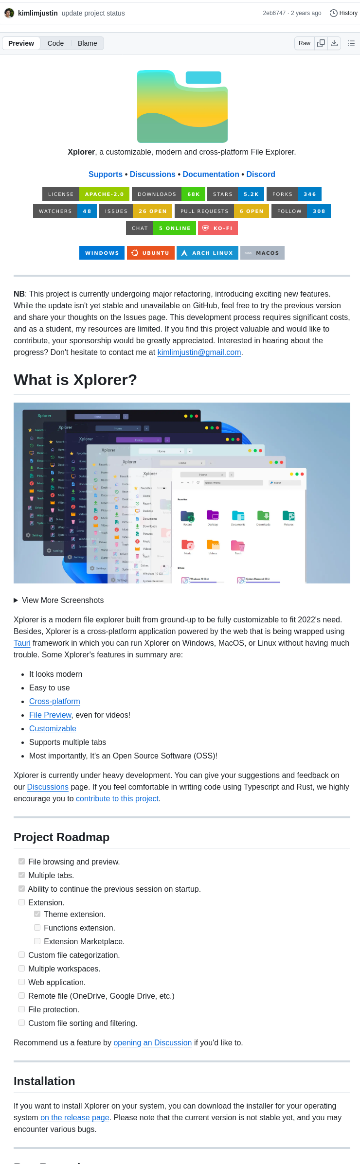 Kimlimjustin Xplorer screenshot