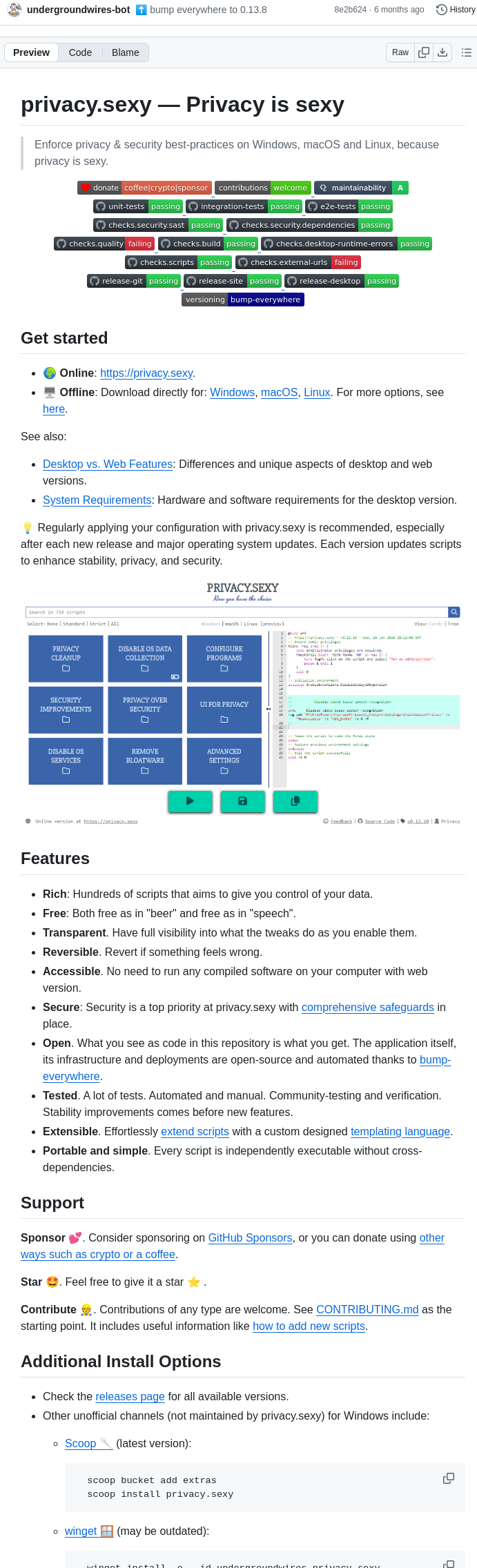 Undergroundwires Privacy.sexy screenshot