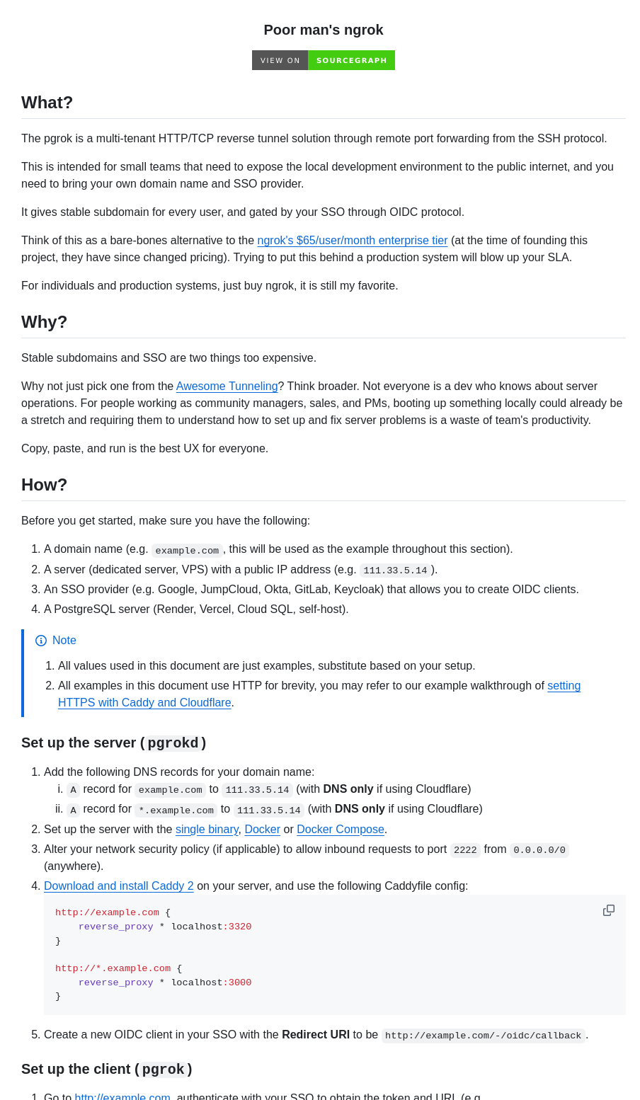 Pgrok Pgrok screenshot