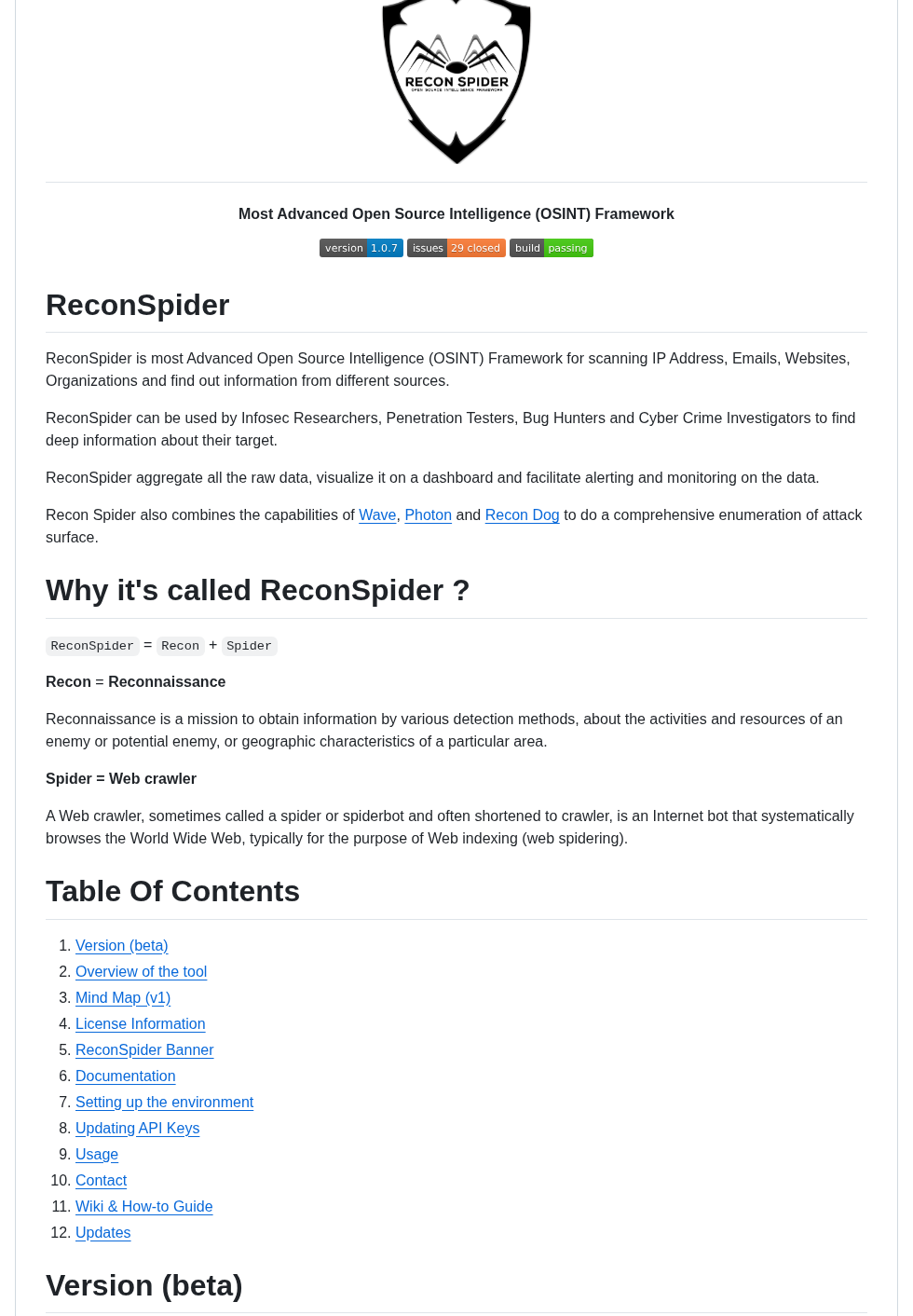 Bhavsec Reconspider screenshot