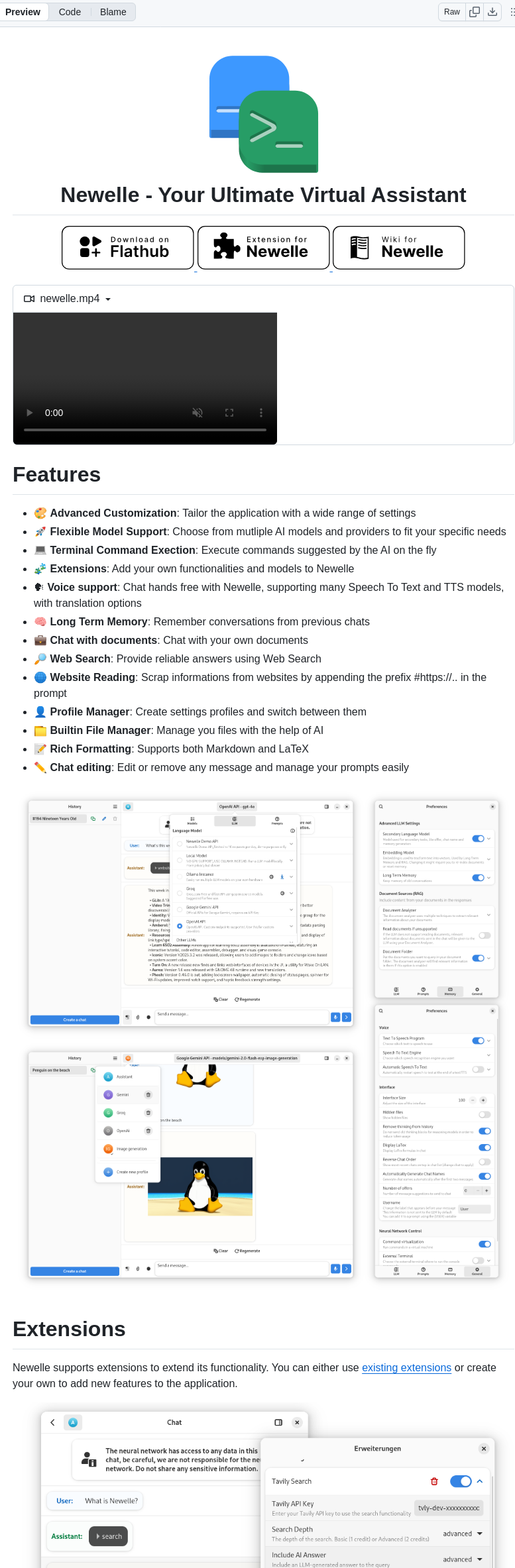 Qwersyk Newelle screenshot