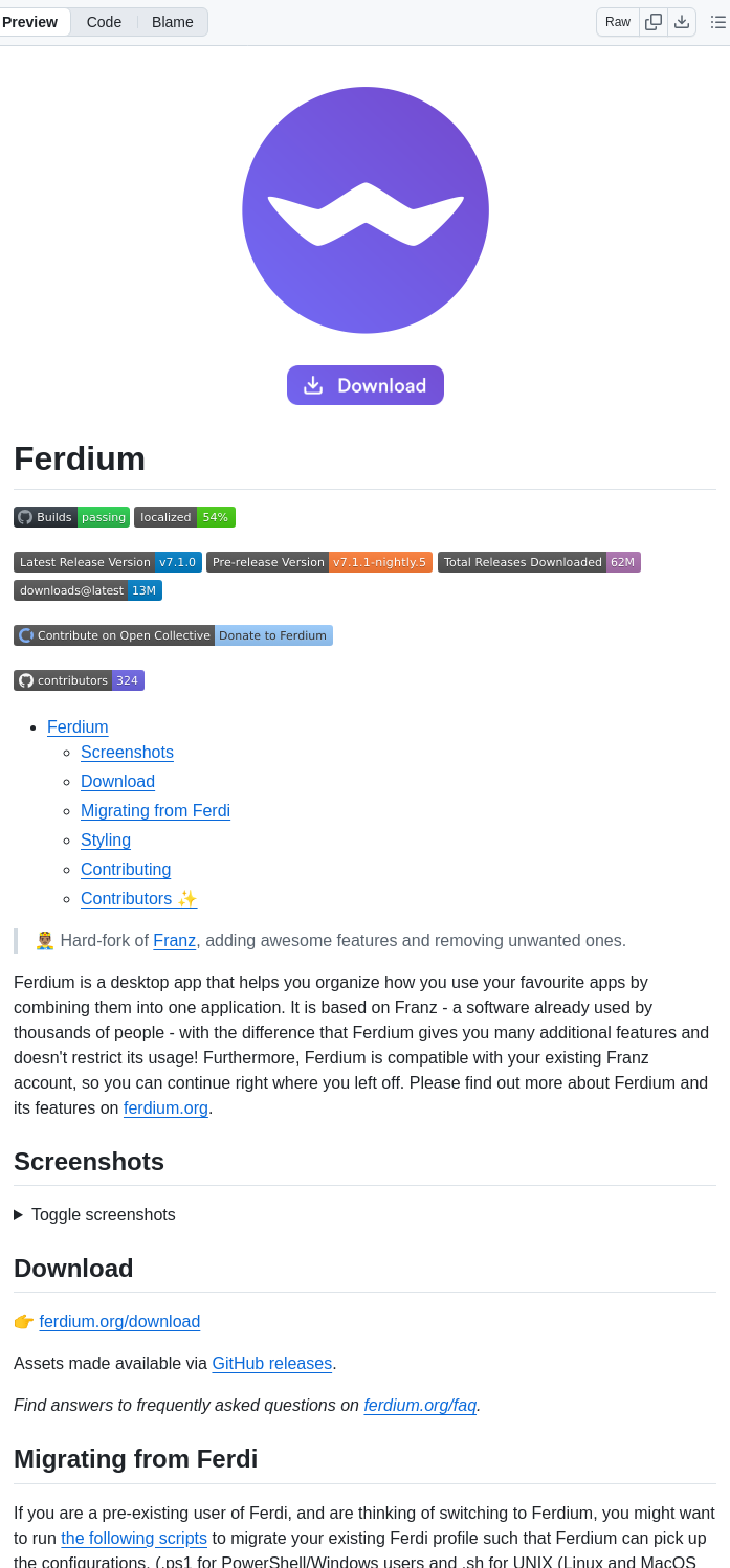 Ferdium Ferdium App screenshot