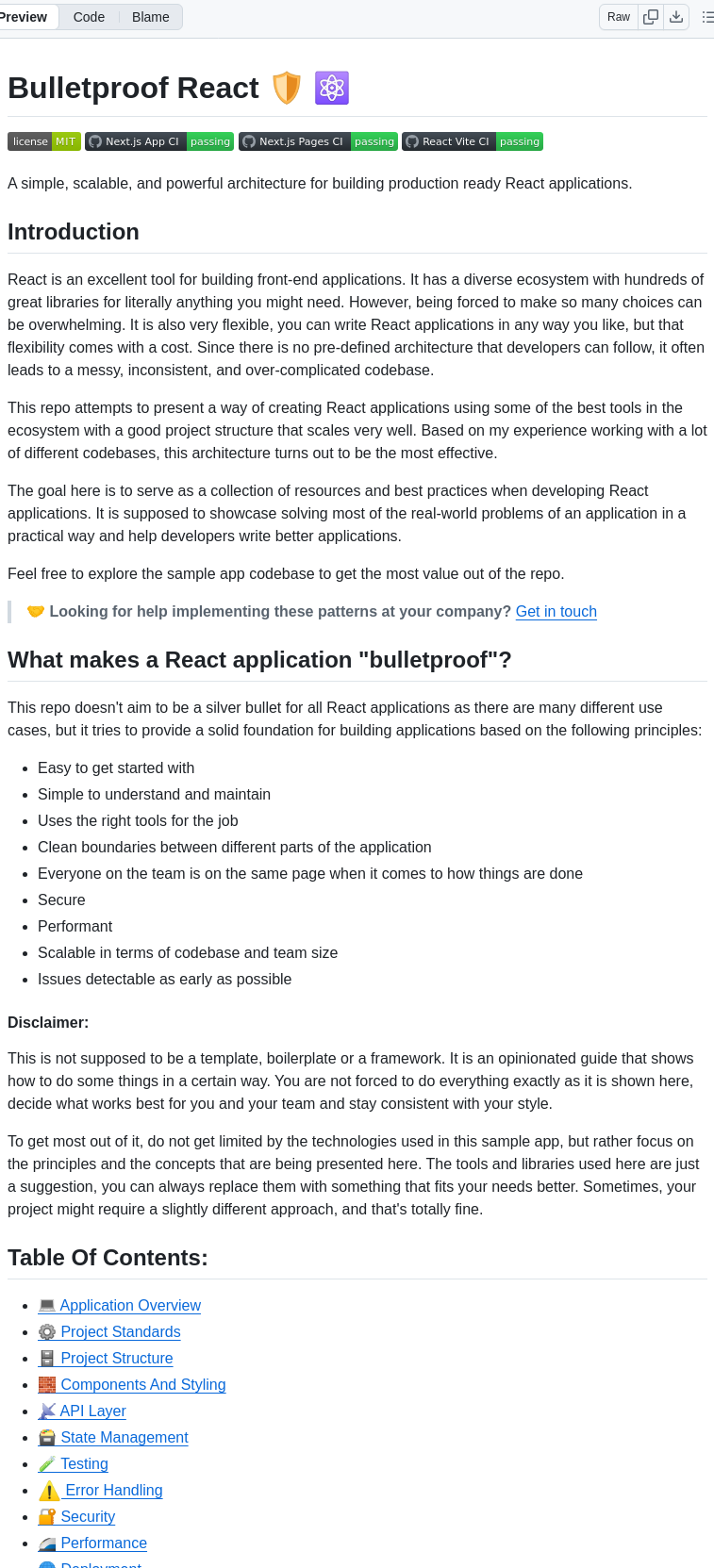 Alan2207 Bulletproof React screenshot