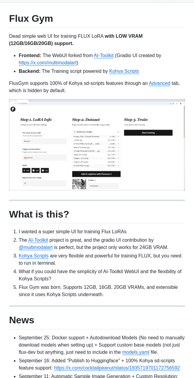 Cocktailpeanut Fluxgym screenshot