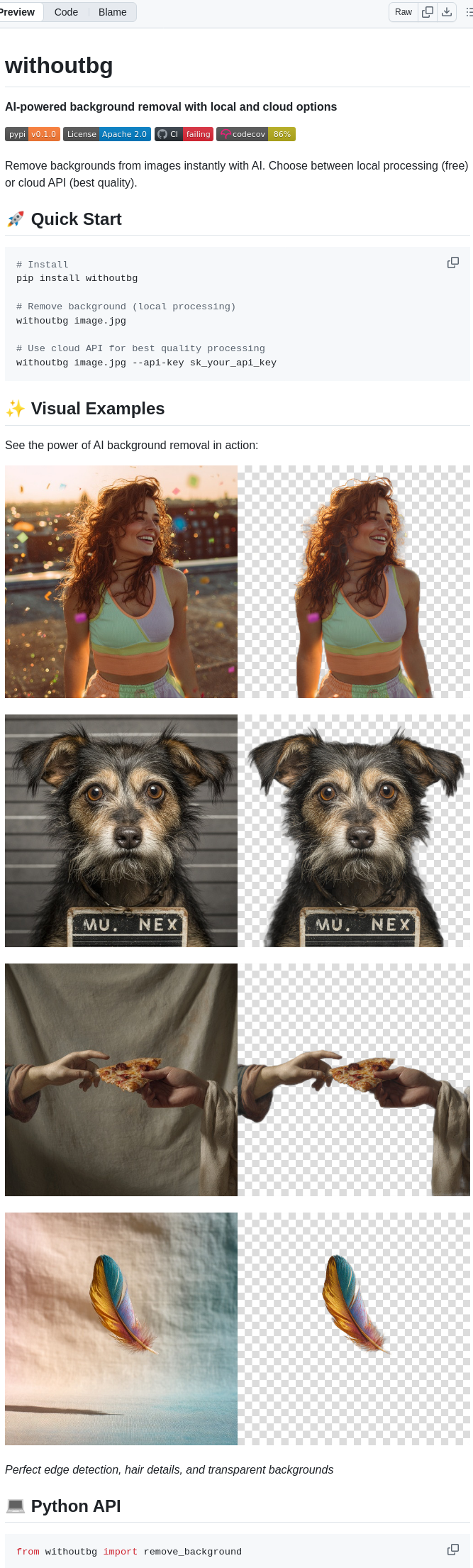 Withoutbg Withoutbg screenshot