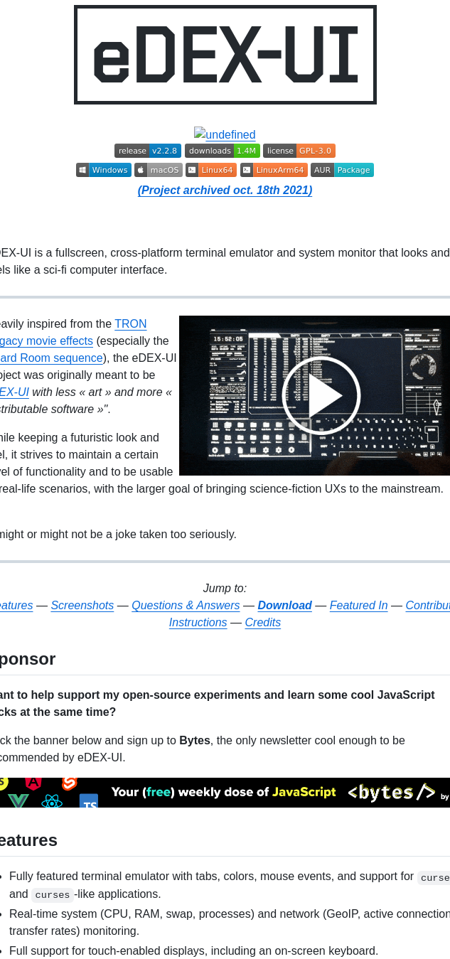 Gitsquared Edex Ui screenshot