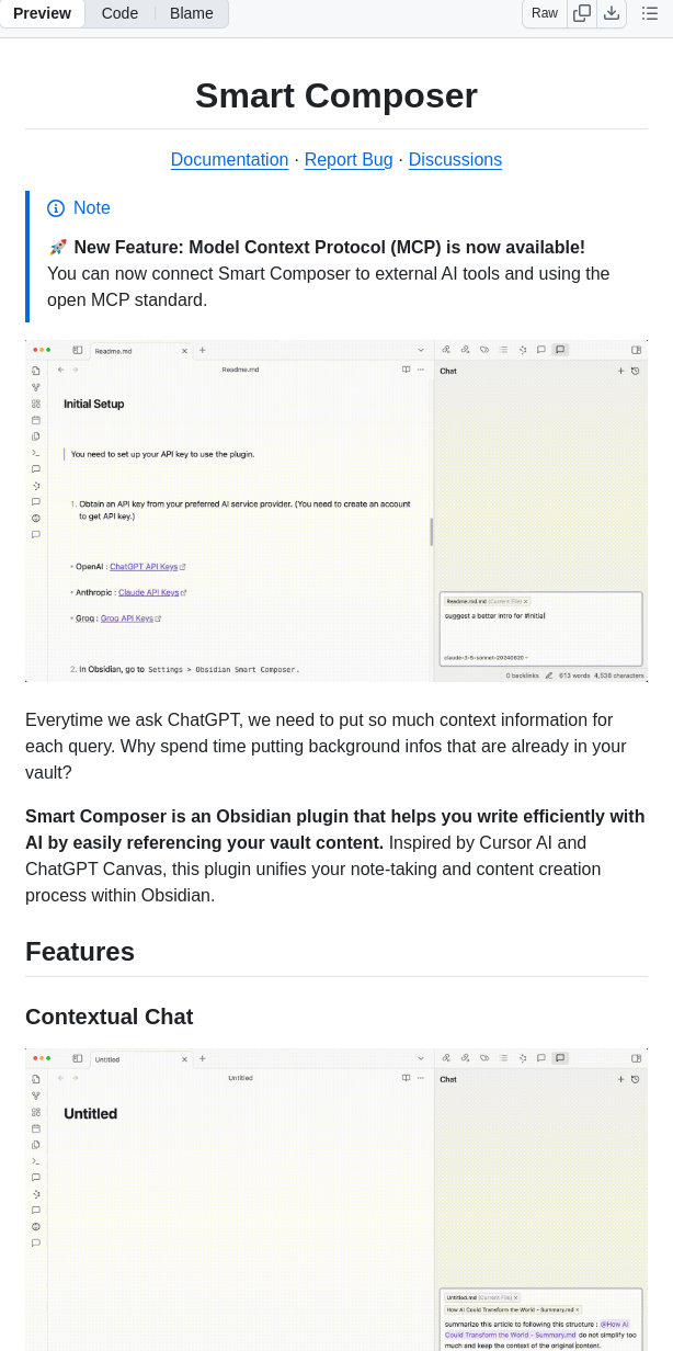 Glowingjade Obsidian Smart Composer screenshot