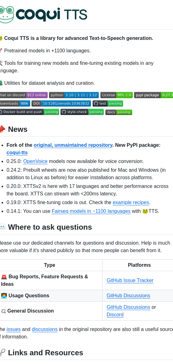Idiap Coqui Ai Tts screenshot