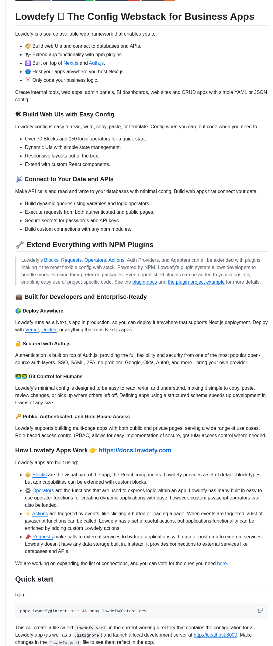 Lowdefy Lowdefy screenshot