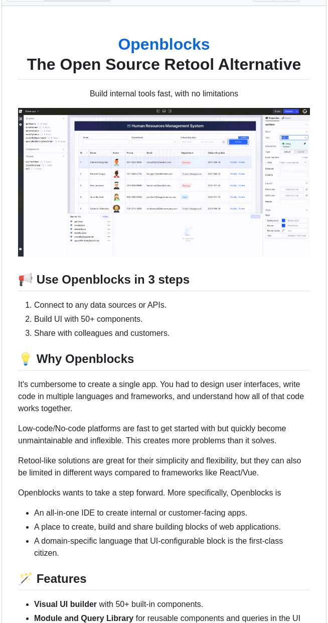 Openblocks Dev Openblocks screenshot