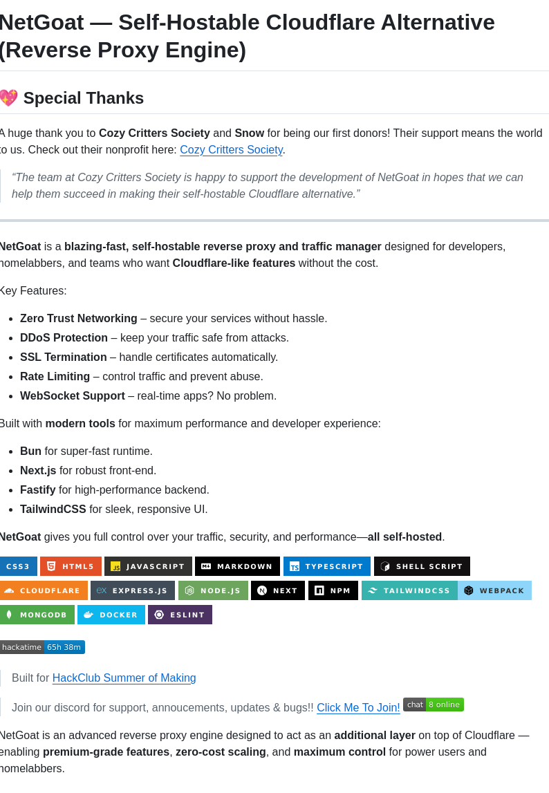 Cloudable Dev Netgoat screenshot
