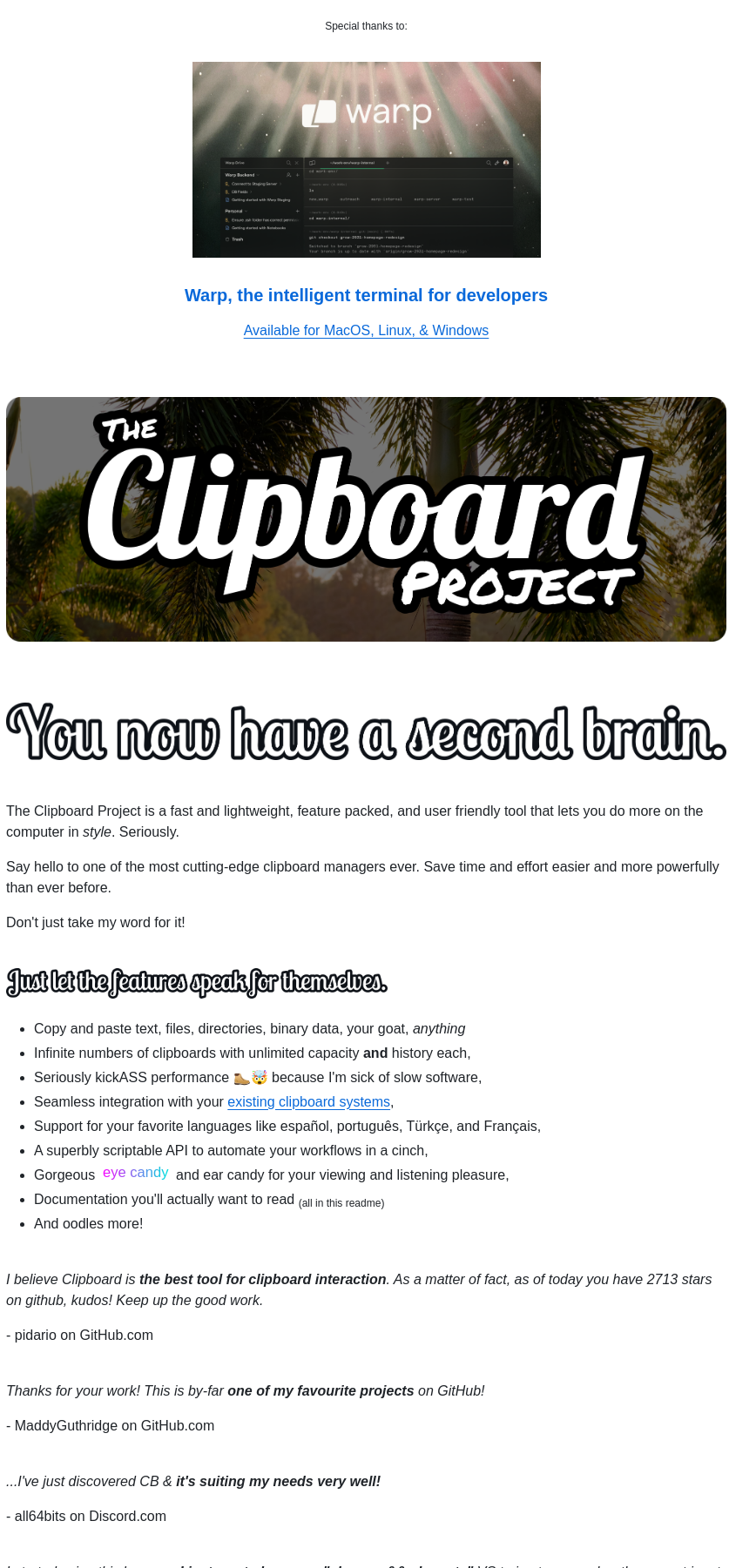 Slackadays Clipboard screenshot