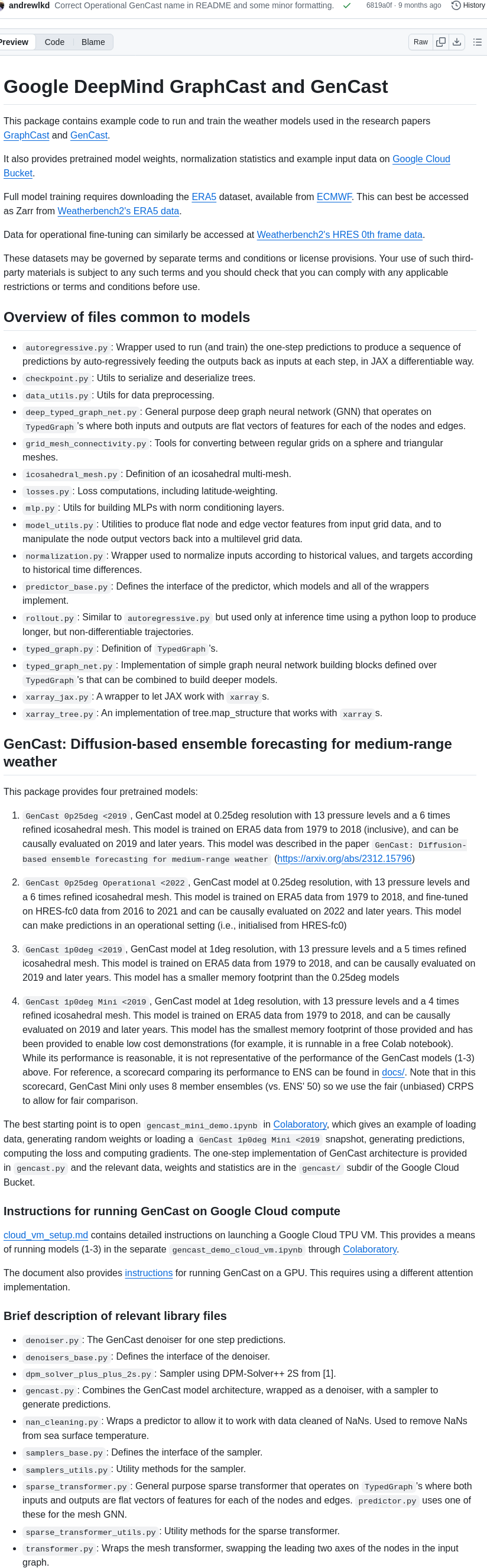 Google Deepmind Graphcast screenshot