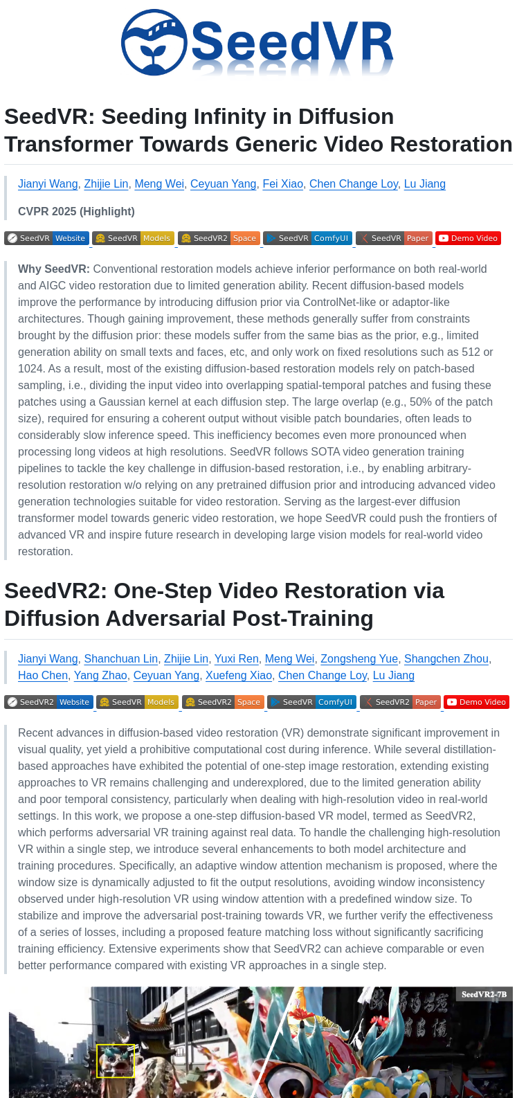 Bytedance Seed Seedvr screenshot