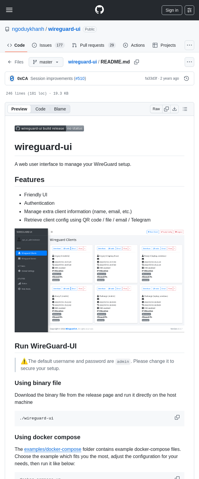 Ngoduykhanh Wireguard Ui screenshot