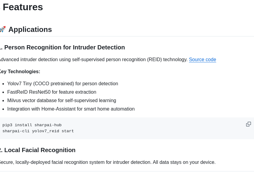 Sharpai Deepcamera screenshot