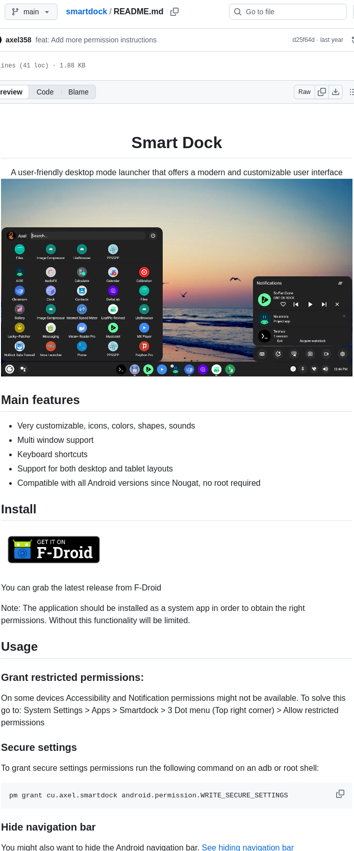 Axel358 Smartdock screenshot