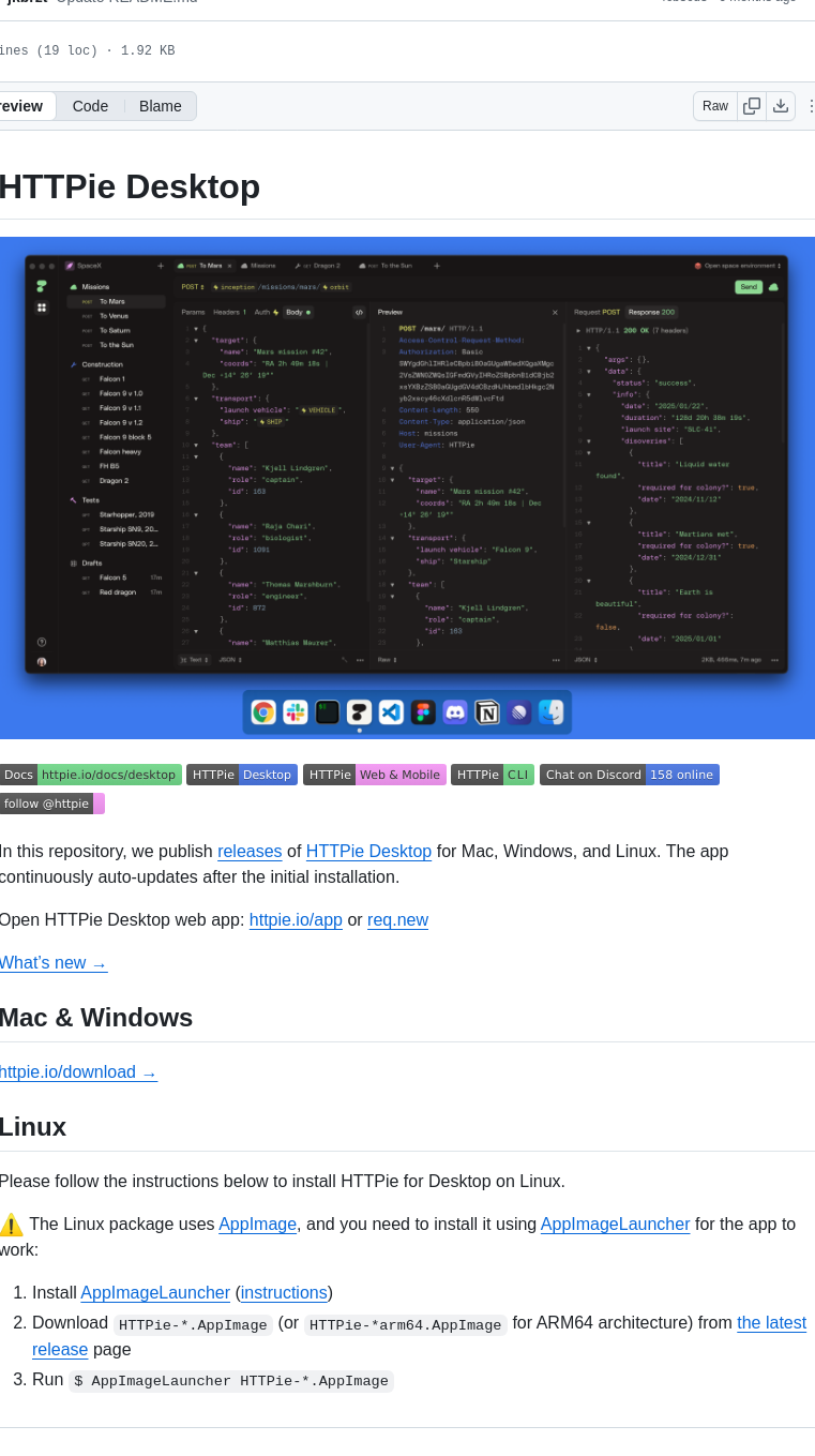 Httpie Desktop screenshot
