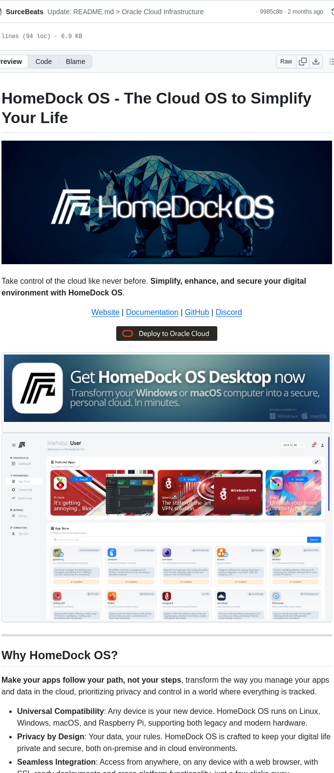 Bansheetech Homedockos screenshot