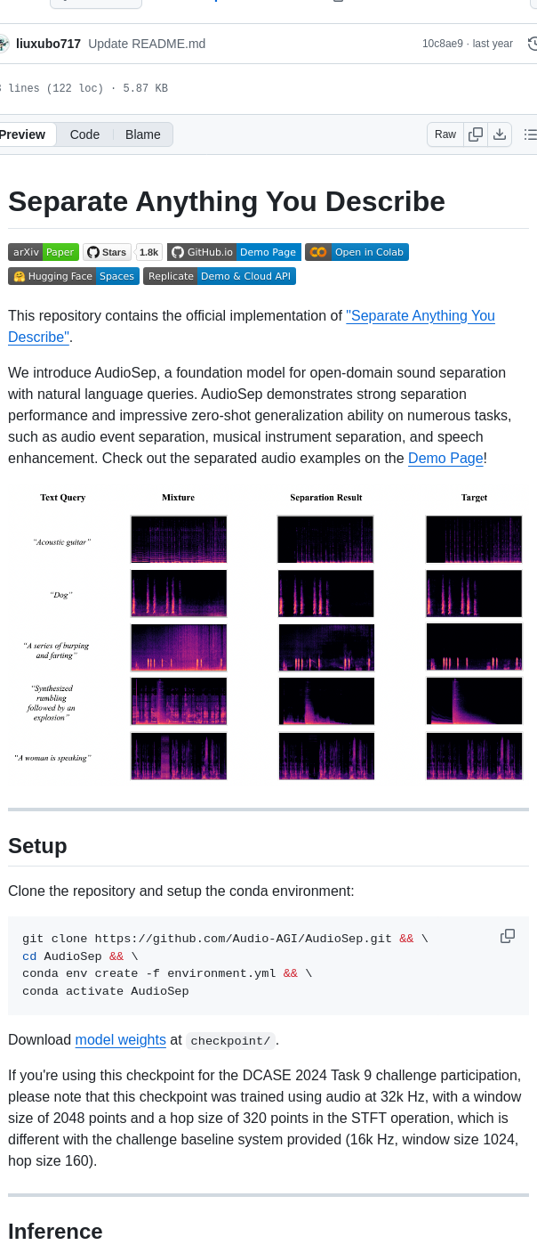 Audio Agi Audiosep screenshot