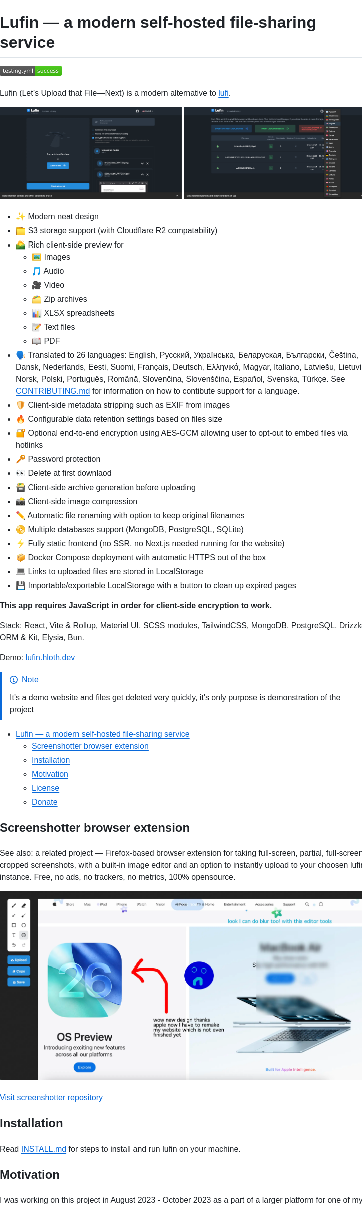 Vityaschel Lufin screenshot