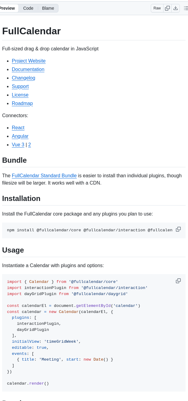 Fullcalendar Fullcalendar screenshot