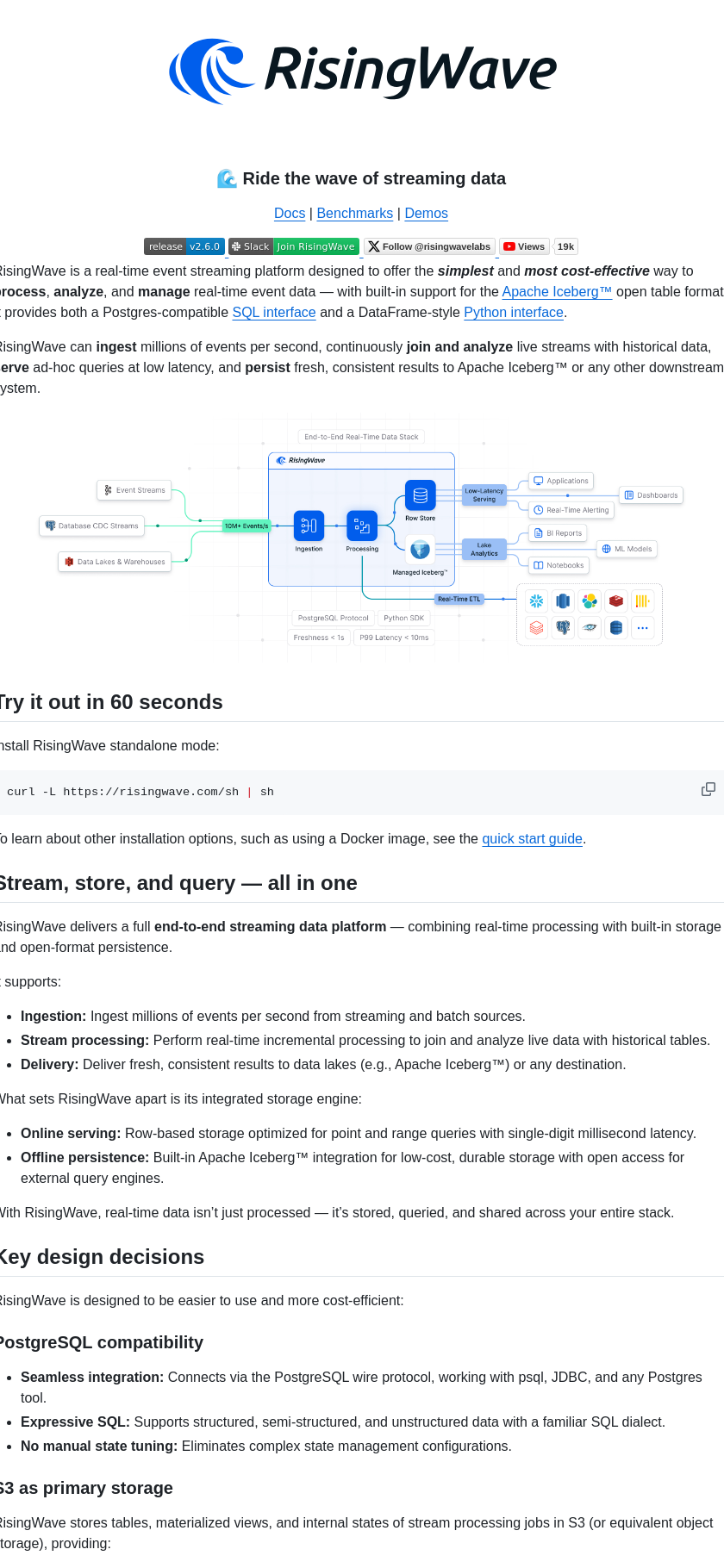 Risingwavelabs Risingwave screenshot