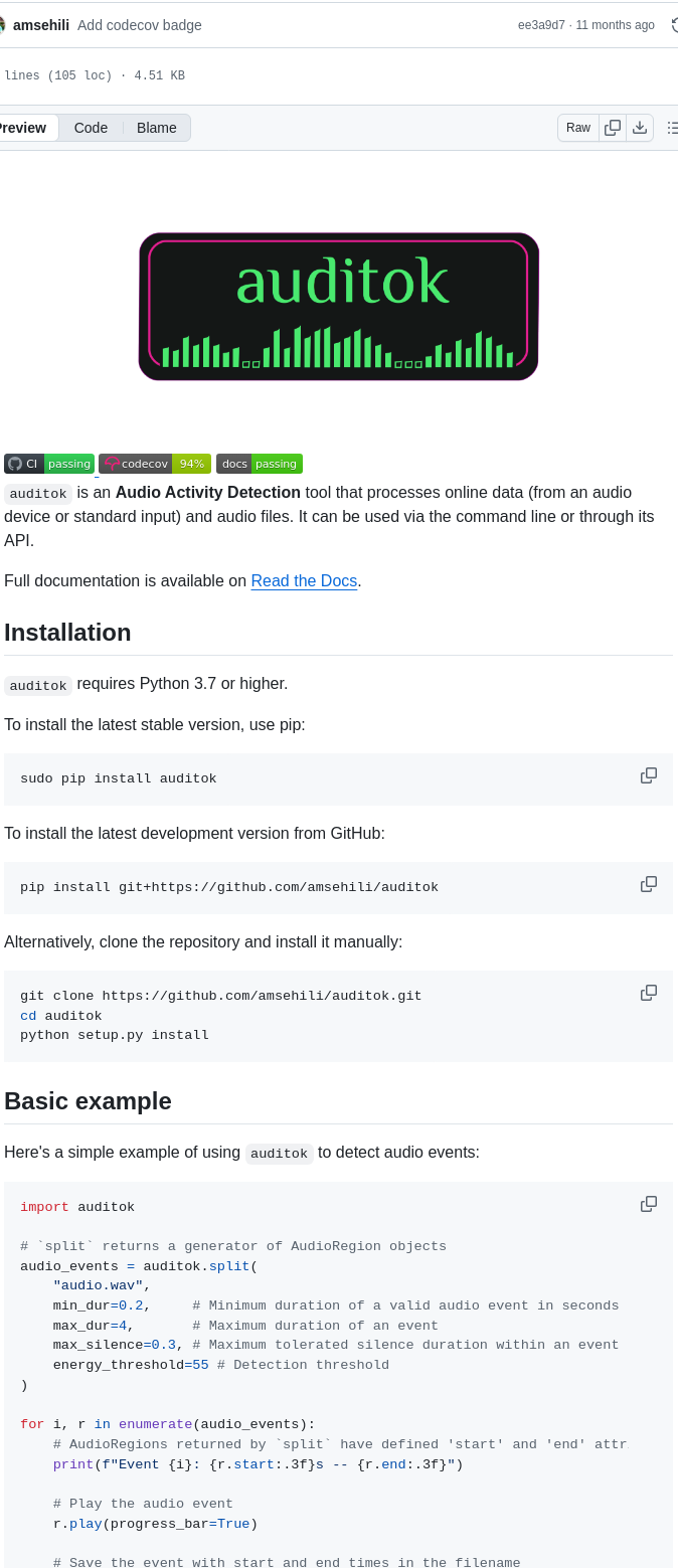 Amsehili Auditok screenshot