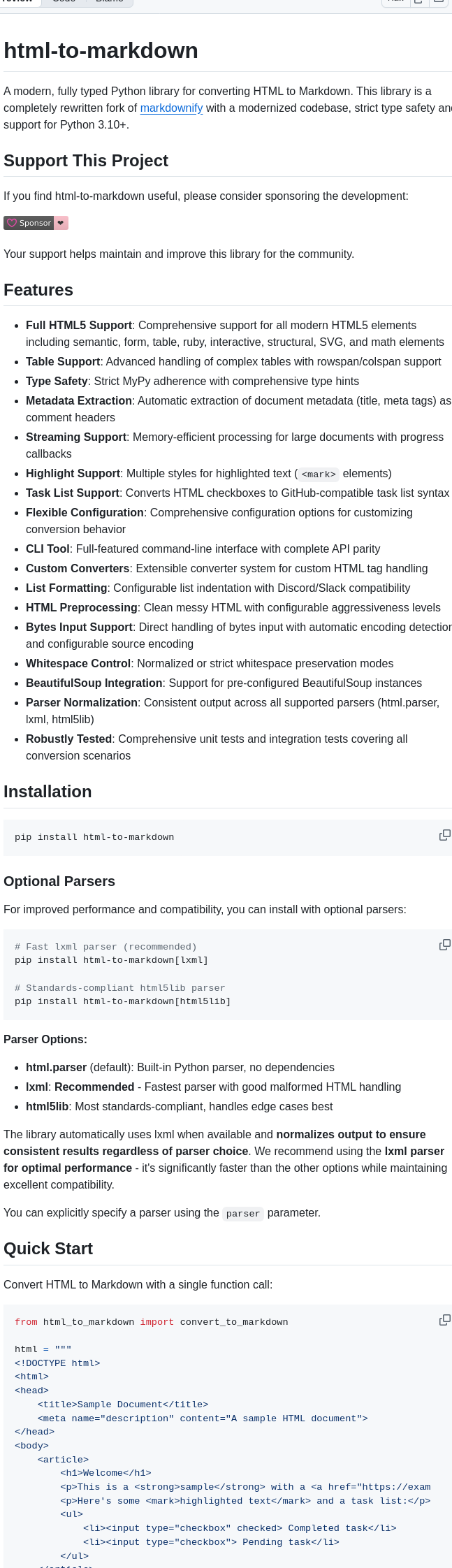 Goldziher Html To Markdown screenshot