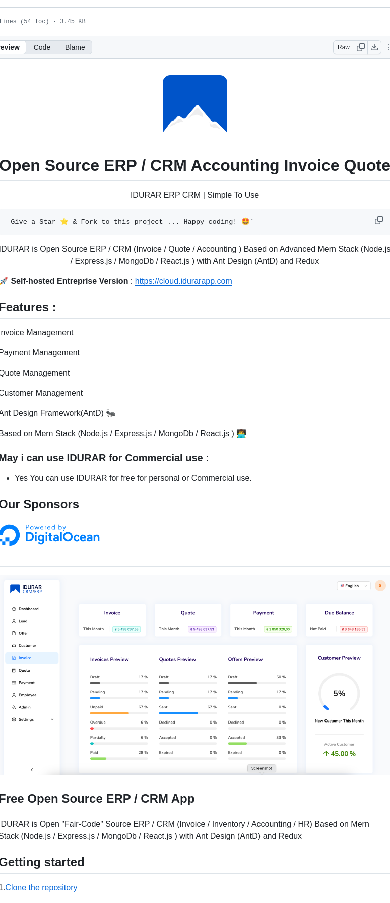 Idurar Idurar Erp Crm screenshot