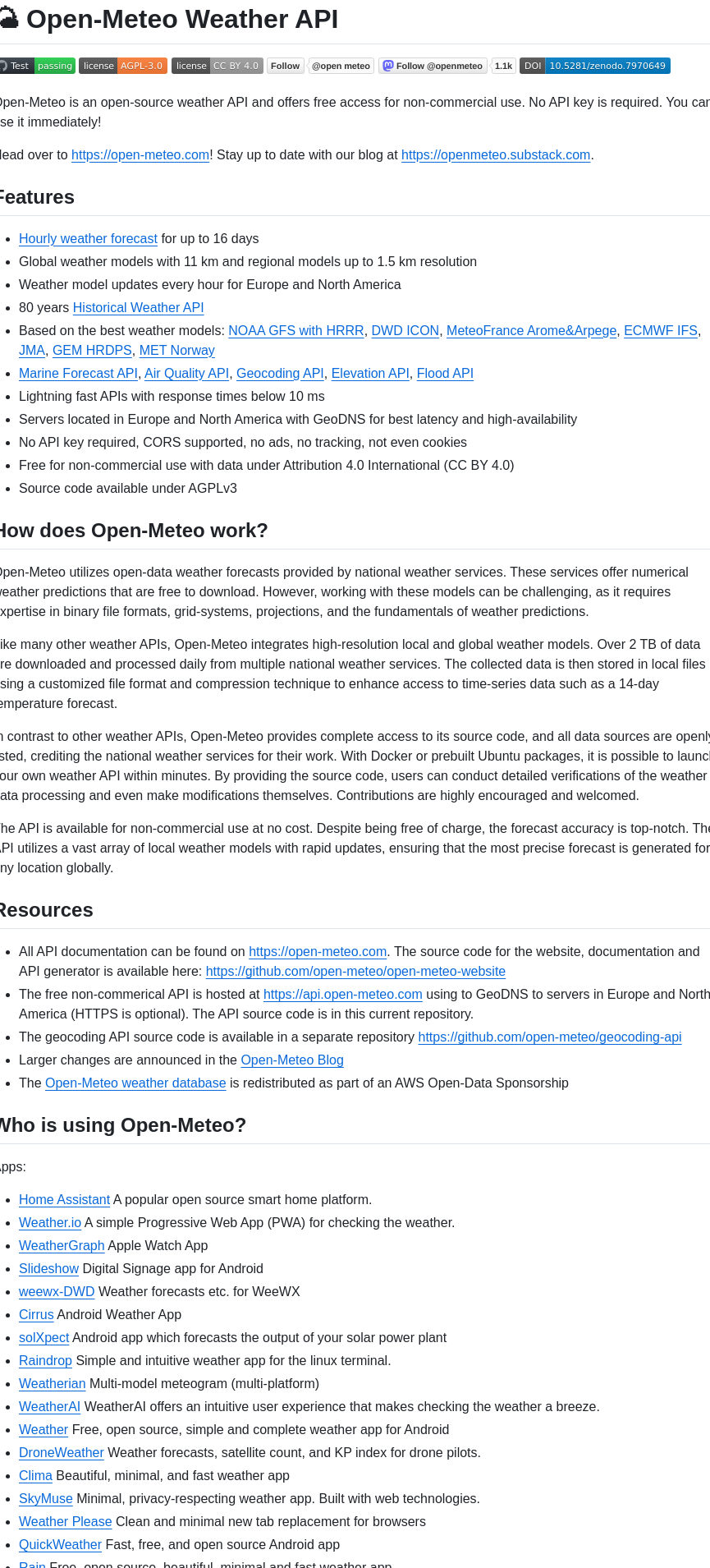 Open Meteo Open Meteo screenshot