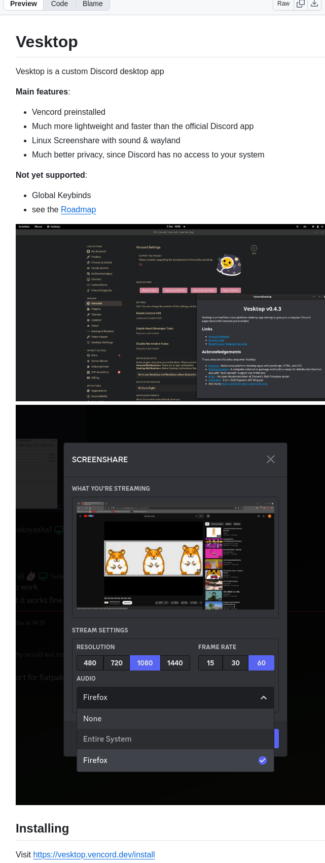 Vencord Vesktop screenshot