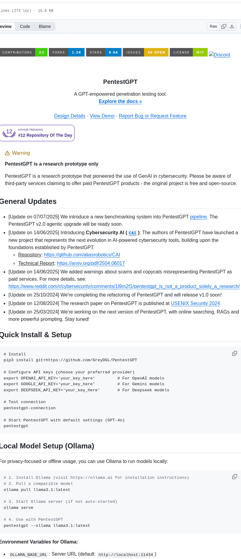 Greydgl Pentestgpt screenshot