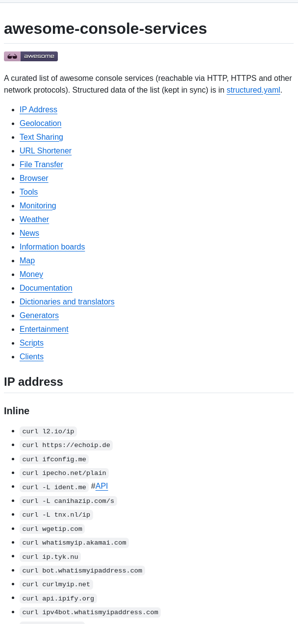 Chubin Awesome Console Services screenshot