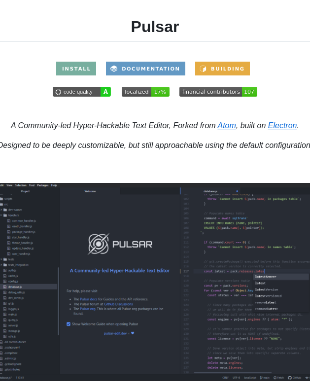 Pulsar Edit Pulsar screenshot