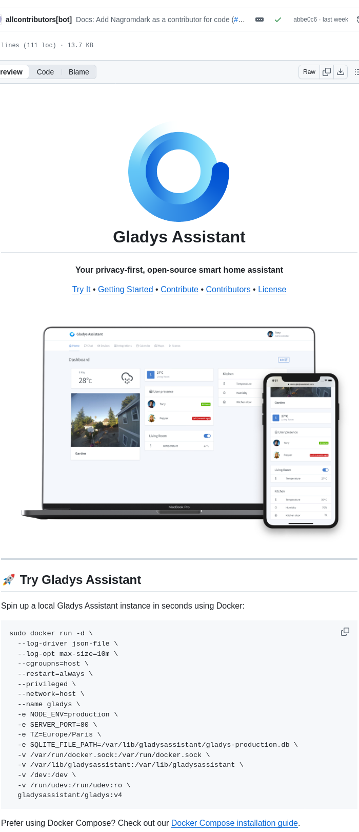 Gladysassistant Gladys screenshot